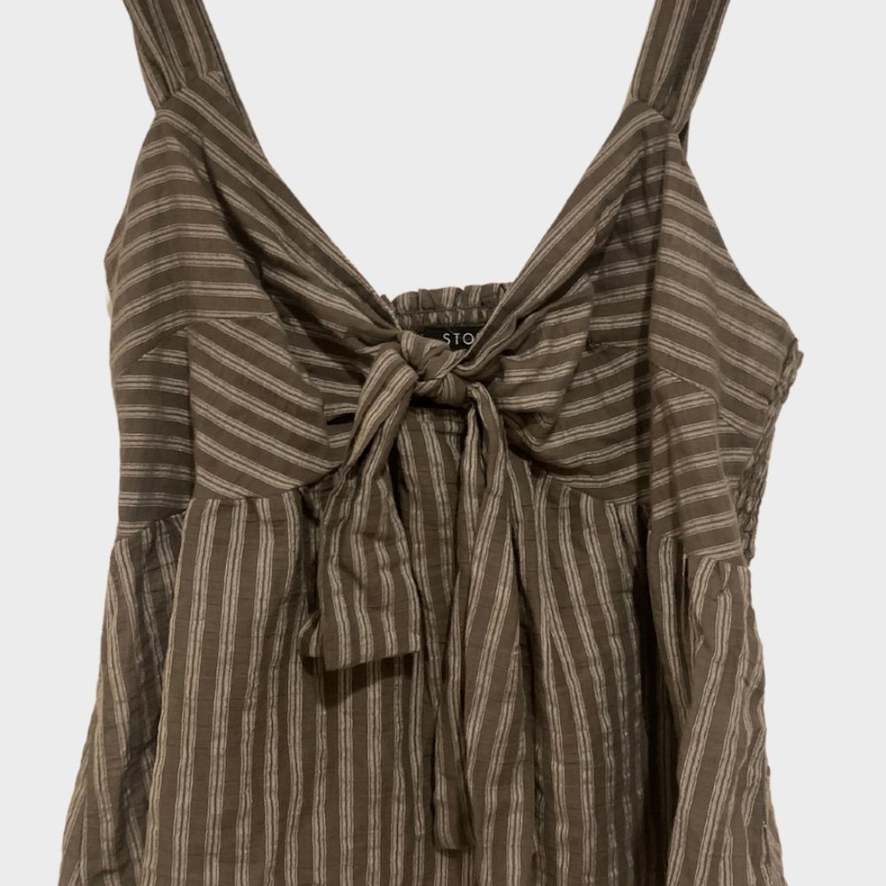 Storia Striped babydoll tank